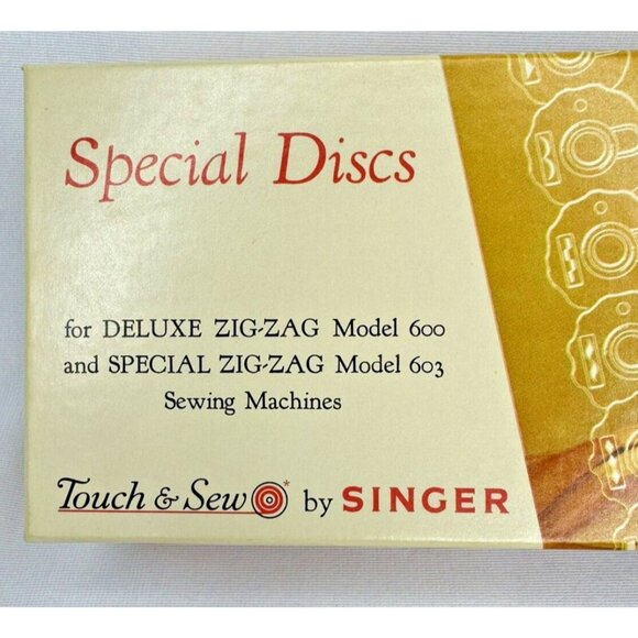 Singer 21976 Special Discs For Deluxe Zig Zag Sewing Machines 600 & 603 Vintage - Picture 2 of 4